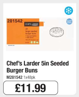 Chef’s Larder 5in Seeded Burger Buns