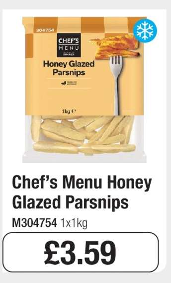 Chef’s Menu Honey Glazed Parsnips