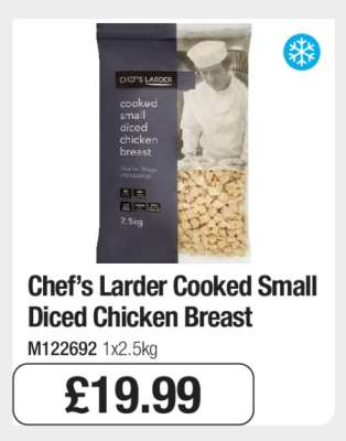 Chef’s Larder Cooked Small Diced Chicken Breast