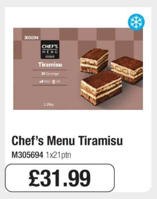 Chef’s Menu Tiramisu