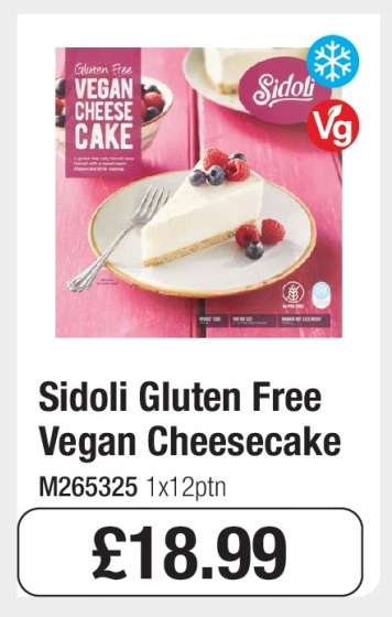 Sidoli Gluten Free Vegan Cheesecake