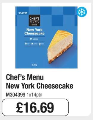 Chef’s Menu New York Cheesecake