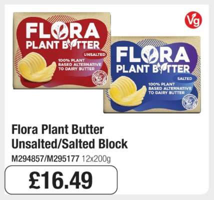 Flora Plant Butter Unsalted/Salted Block