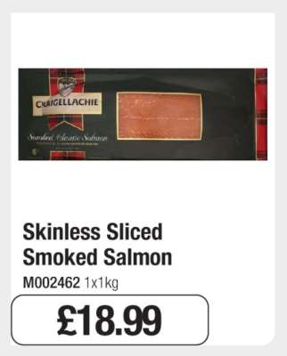 Skinless Sliced Smoked Salmon