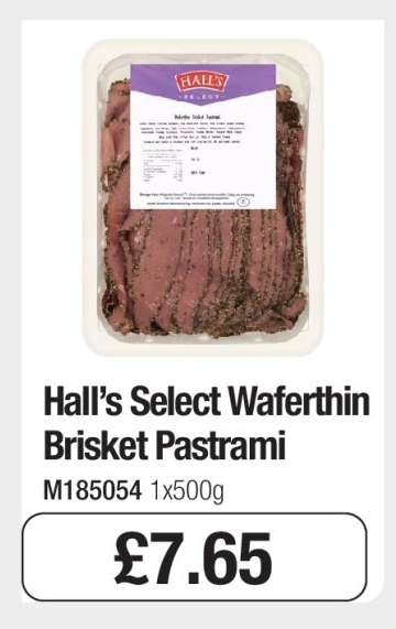 Hall’s Select Waferthin Brisket Pastrami