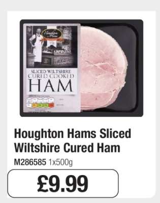 Houghton Hams Sliced Wiltshire Cured Ham
