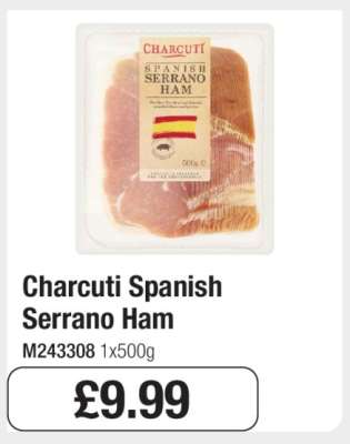 Charcuti Spanish Serrano Ham