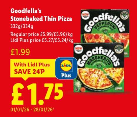 Goodfella’s Stonebaked Thin Pizza