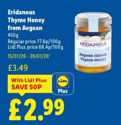 Eridanous Thyme Honey from Aegean
