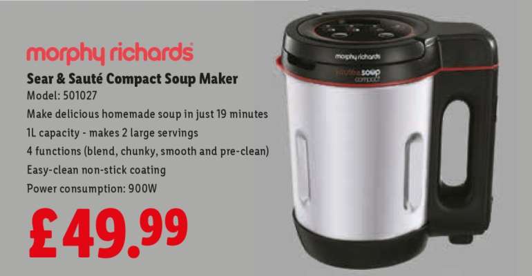 Morphy Richards Sear & Sauté Compact Soup Maker