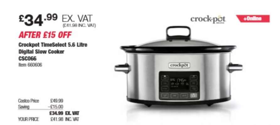 Crockpot TimeSelect 5.6 Litre Digital Slow Cooker