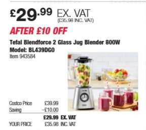 Tefal Blendforce 2 Glass Jug Blender 800W
