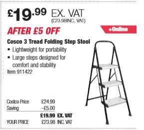Cosco 3 Tread Folding Step Stool