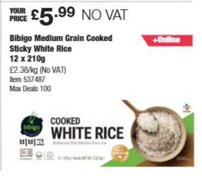 Bibigo Medium Grain Cooked Sticky White Rice