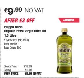 Filippo Berio Organic Extra Virgin Olive Oil 1.5 Litre