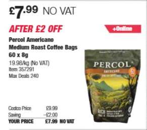 Percol Americano Medium Roast Coffee Bags