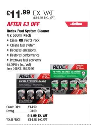 Redex Fuel System Cleaner 4 x 500ml Pack