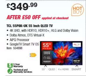 TCL 55P8K-UK 55 Inch QLED TV