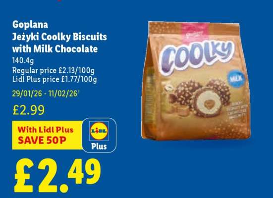 Goplana Jeżyki Coolky Biscuits with Milk Chocolate
