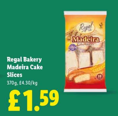 Regal Bakery Madeira Cake Slices