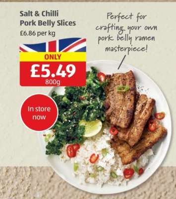 Salt & Chilli Pork Belly Slices