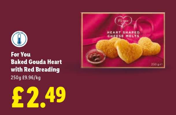 For You Baked Gouda Heart with Red Breading