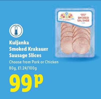 Kuljanka Smoked Krakauer Sausage Slices