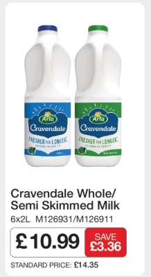 Cravendale Whole/Semi Skimmed Milk