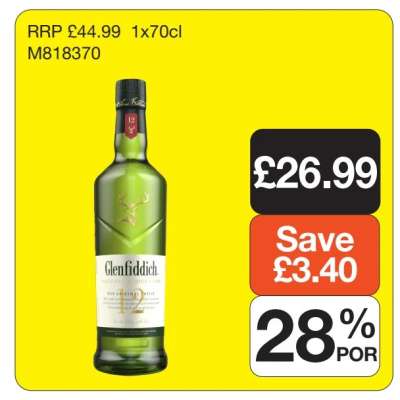 Glenfiddich 12 Year Old Single Malt Scotch Whisky