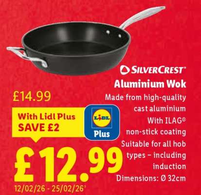 SilverCrest Aluminium Wok