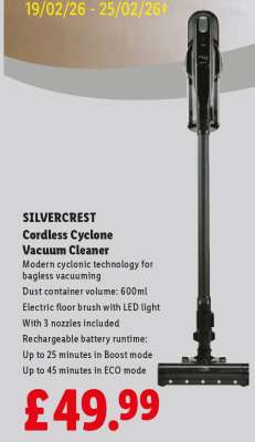 SilverCrest Cordless Cyclone Vacuum Cleaner