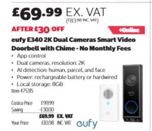 eufy E340 2K Dual Cameras Smart Video Doorbell with Chime
