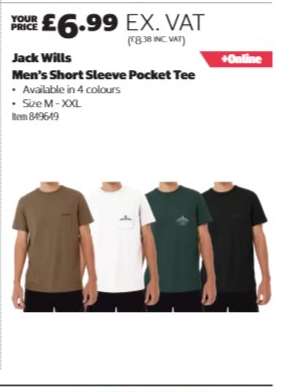 Jack Wills Men's Short Sleeve Pocket Tee