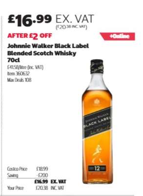 Johnnie Walker Black Label Blended Scotch Whisky 70cl
