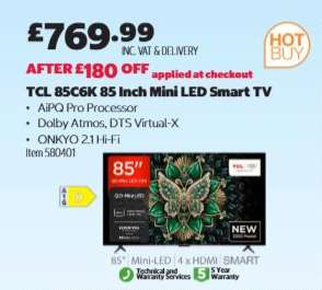 TCL 85C6K 85 Inch Mini LED Smart TV