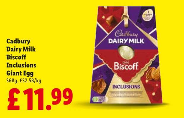 Cadbury Dairy Milk Biscoff Inclusions Giant Egg