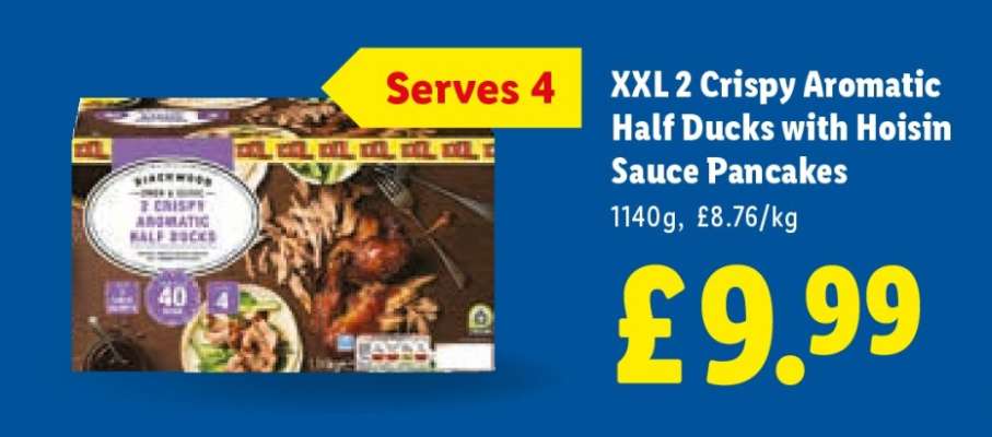 XXL 2 Crispy Aromatic Half Ducks with Hoisin Sauce Pancakes