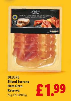 Deluxe Sliced Serrano Ham Gran Reserva