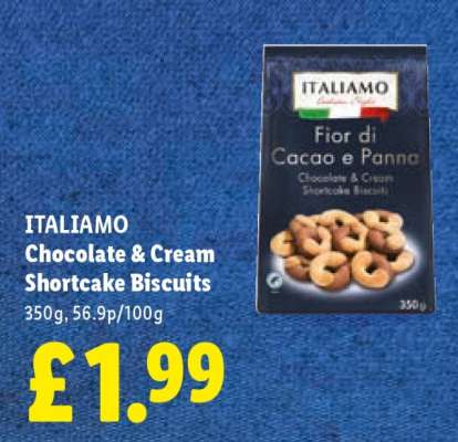 ITALIAMO Chocolate & Cream Shortcake Biscuits