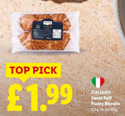 Italiamo Sweet Puff Pastry Biscuits