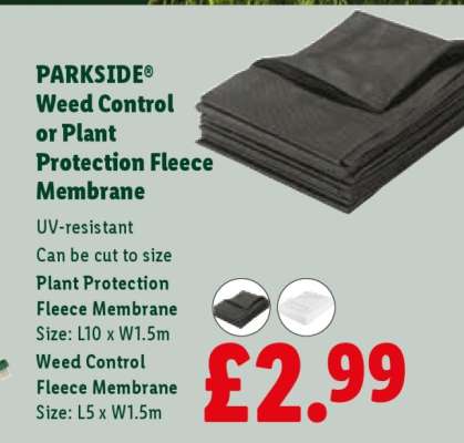 PARKSIDE Weed Control or Plant Protection Fleece Membrane