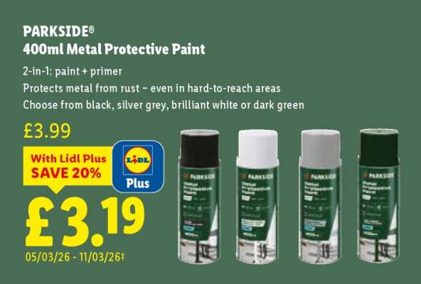 Parkside® 400ml Metal Protective Paint