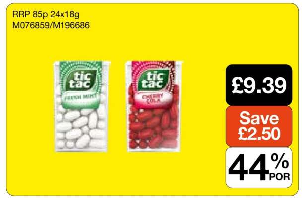 Tic Tac Fresh Mint/Cherry Cola