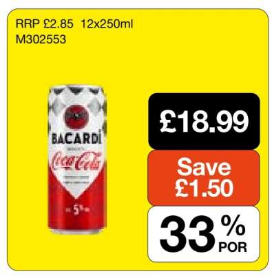 Bacardi Coca-Cola 12x250ml