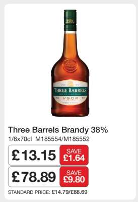 Three Barrels Brandy 38%