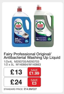 Fairy Professional Original/Antibacterial Washing Up Liquid