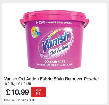 Vanish Oxi Action Fabric Stain Remover Powder