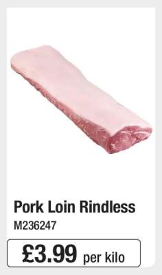 Pork Loin Rindless