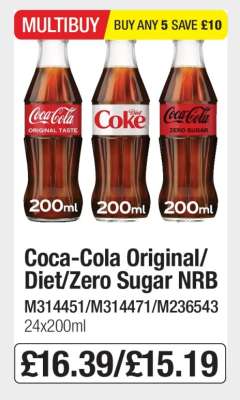 Coca-Cola Original/Diet/Zero Sugar NRB