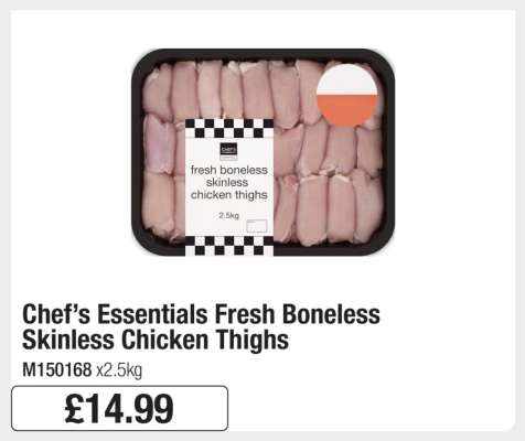 Chef’s Essentials Fresh Boneless Skinless Chicken Thighs